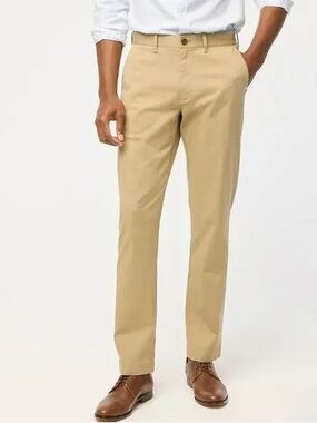 J. Crew Factory Men's Straight-Fit Flex Chino Pants Size W29xL32 Khaki